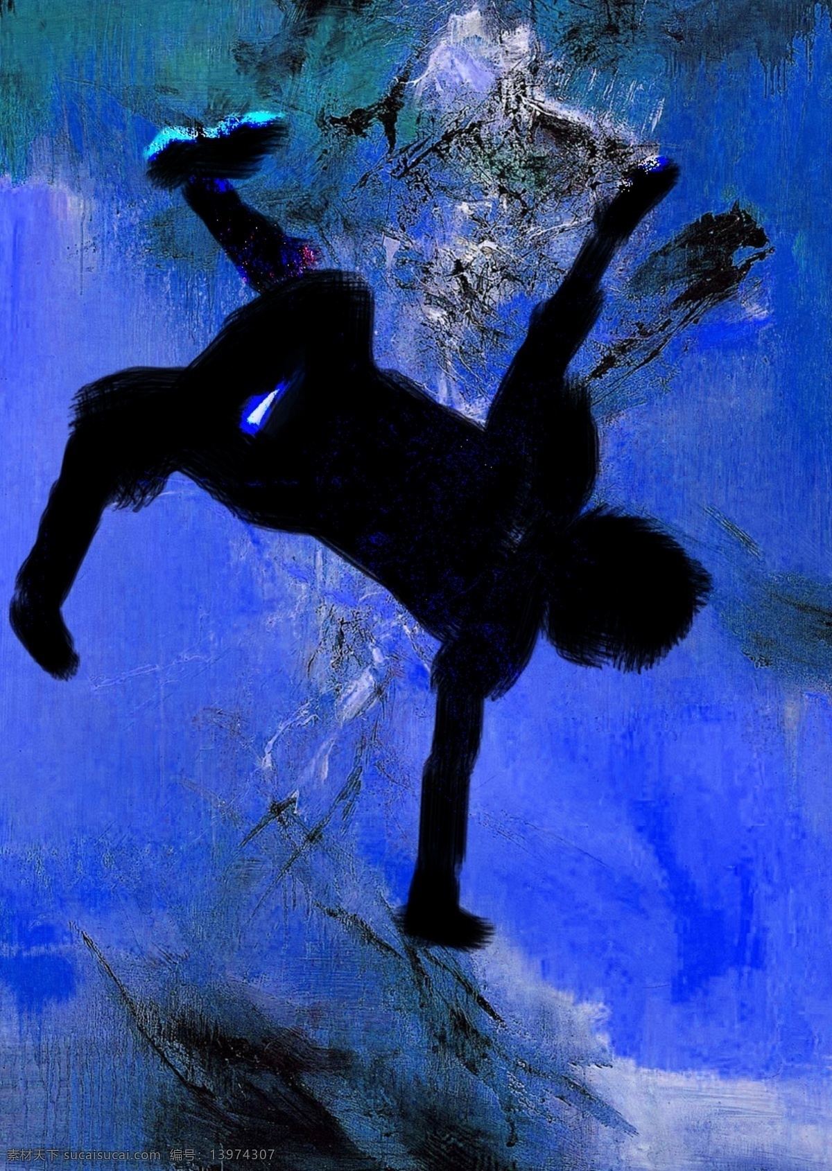 运动 插画 分层 动感 街舞 源文件 运动插画 蓝色激情 插画集