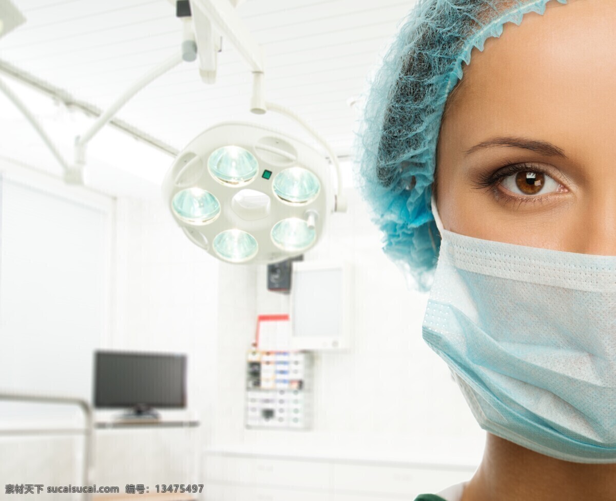 带 口罩 医生 医疗主题 女性医生 人物摄影 医疗护理 现代科技