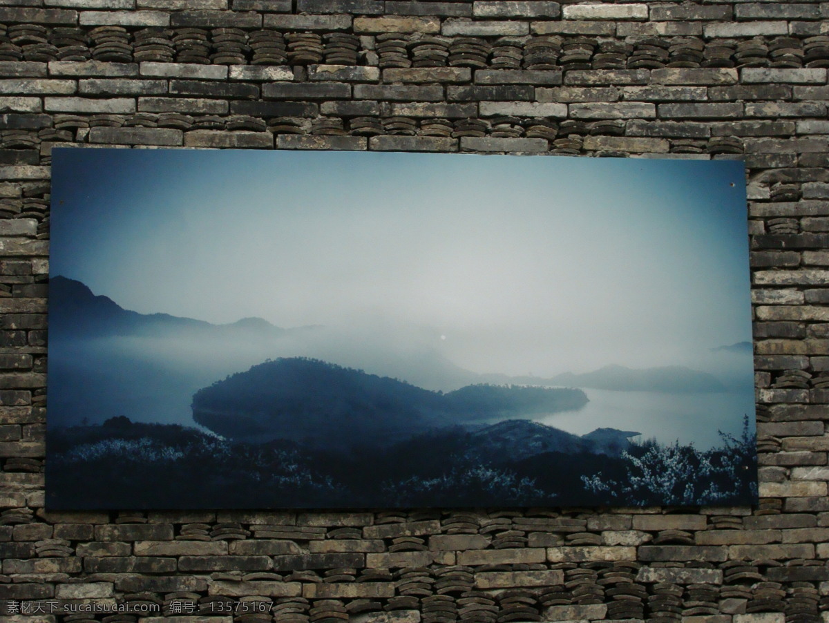 山水 风景画 画 山水风景 山水风景画 自然景观 家居装饰素材