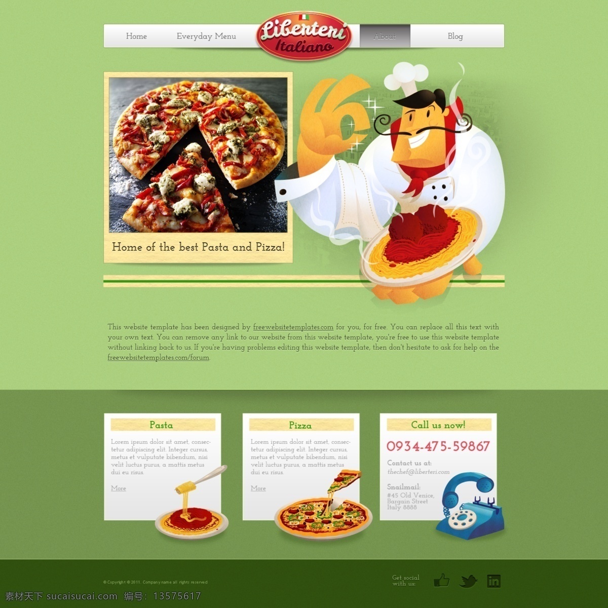 经典 披萨 网站设计 卡通风格 网页 网站 网页素材 网页模板