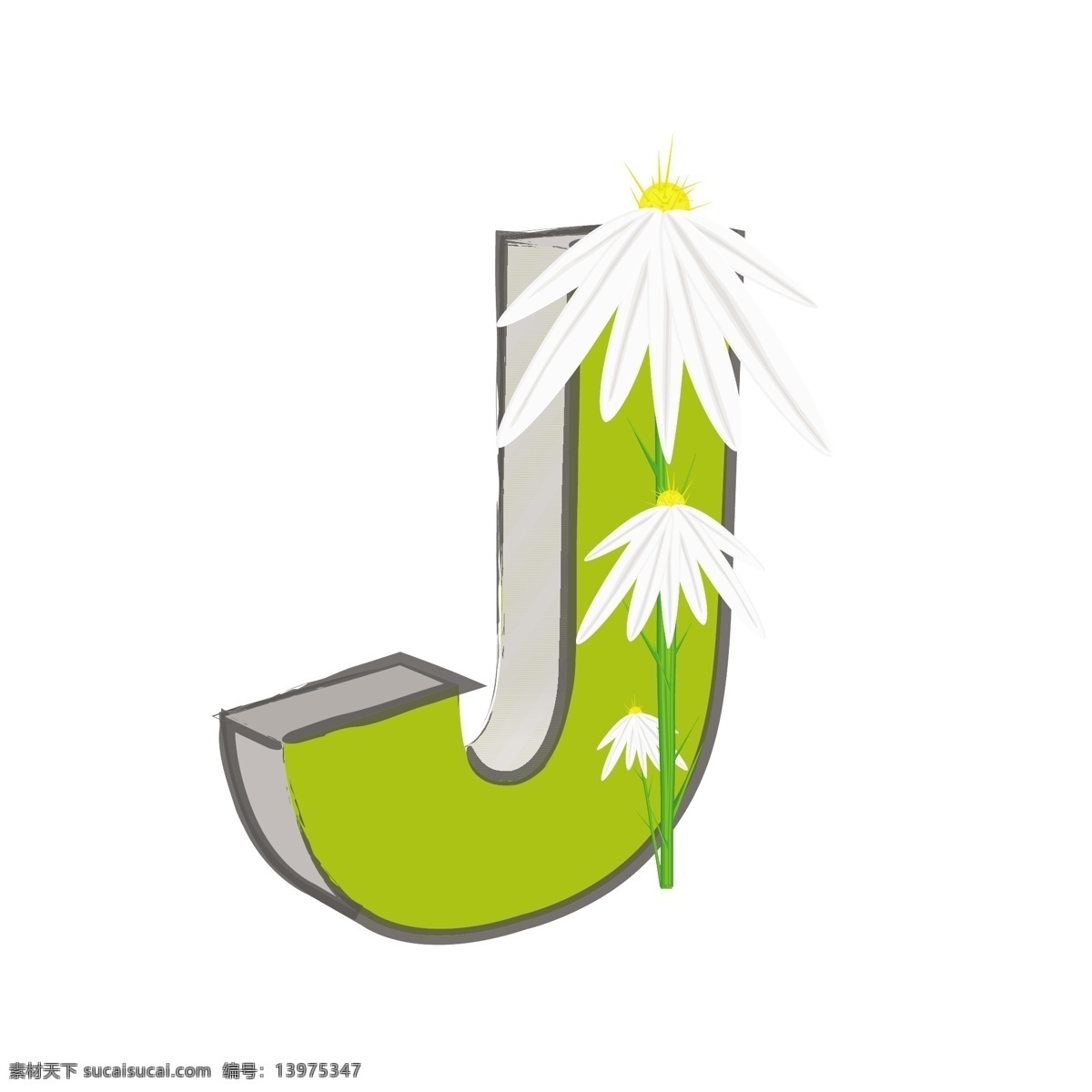 矢量 j 字母 花 矢量j字母花 矢量图 其他矢量图