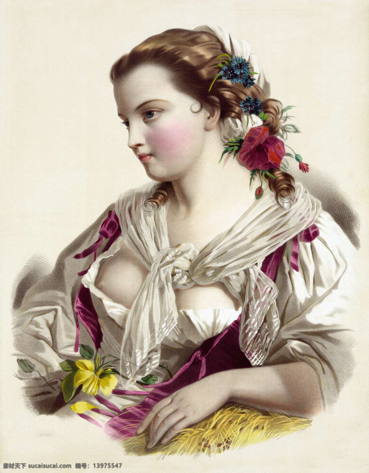 古代 欧洲 妇女 动漫动画 动漫人物 欧美美女 油画肖像 古代欧洲妇女 古代妇女 欧洲妇女 肖像设计 古典妇女 装饰素材