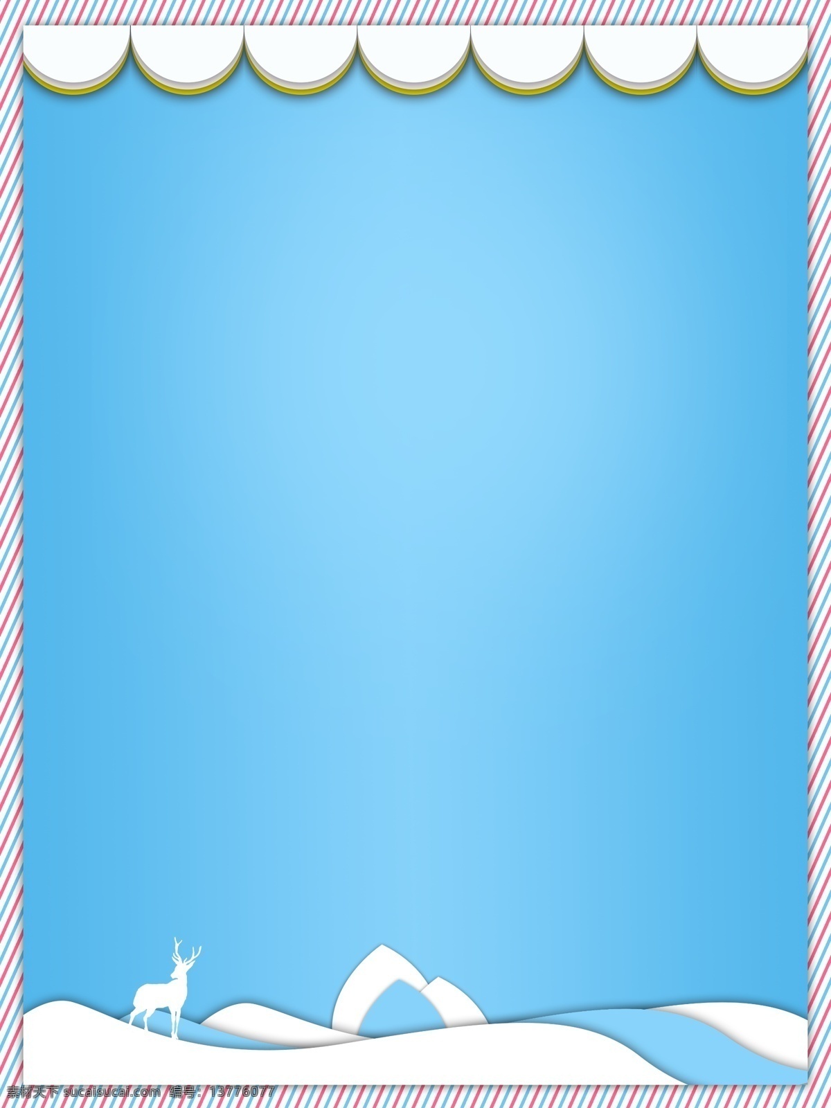 剪纸 风 蓝色 边框 圣诞 背景 广告背景 背景图 创意 剪纸背景 麋鹿 背景设计 背景展板图