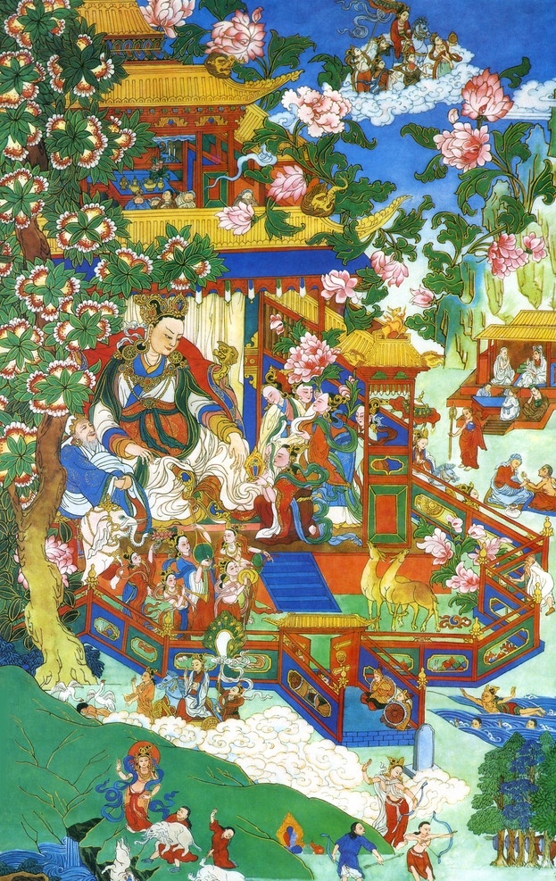 唐卡 佛教 藏传佛教 佛 宗教 宗教信仰 菩萨 西藏 民族 工艺 花纹 绘画 艺术 绘画书法 文化艺术