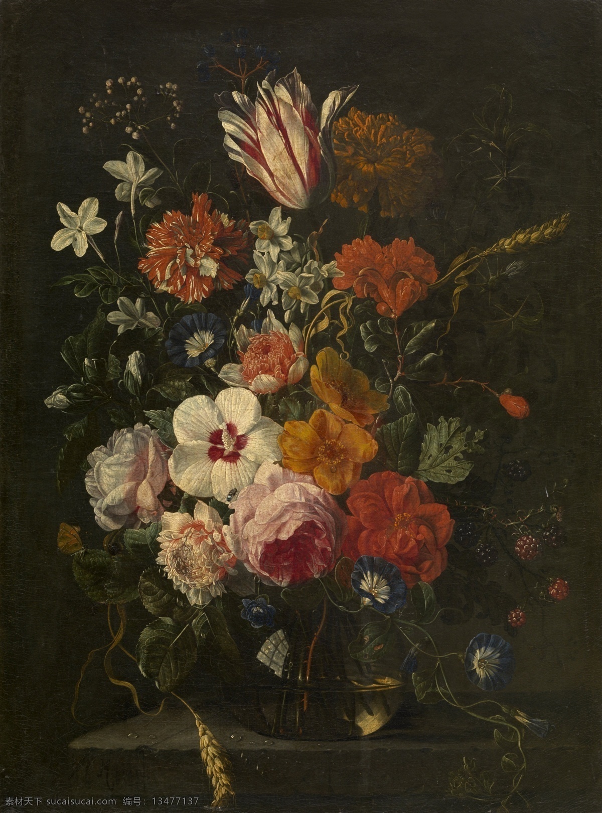 vase 花卉 水果 蔬菜 器皿 静物 印象 画派 写实主义 油画 装饰画 in flowers mignon abraham 荷花 玫瑰 百合 鲜花 实物 装饰素材