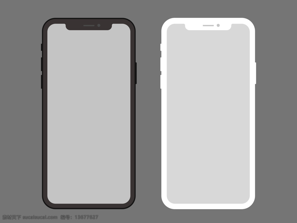 iphone iphonex 黑白模型 手机模型 ui 界面 手机端 手机模型界面 vi设计