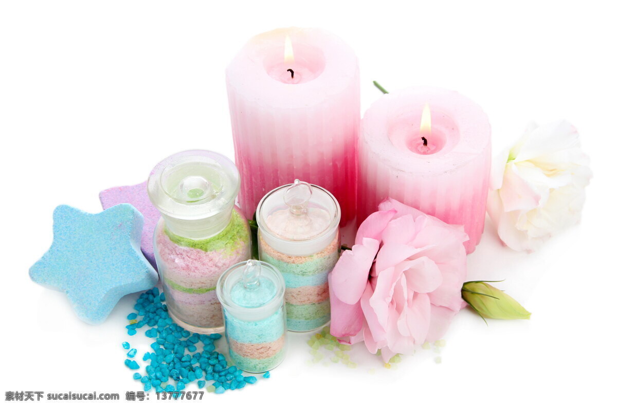 蜡烛 彩色 浴盐 星星 花朵 spa用品 spa水疗 spa 美容 养生 其他类别 生活百科 白色