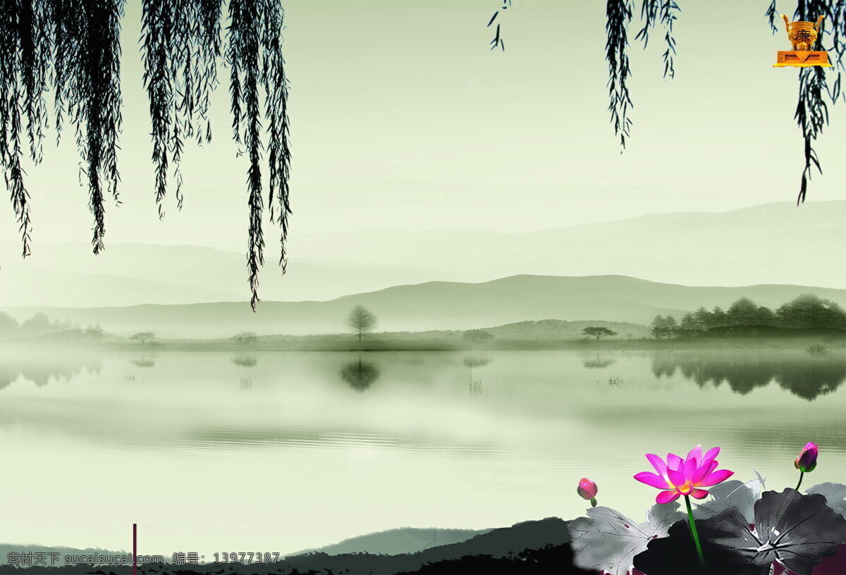 婚纱照 山水风景 相框 模板 艺术 装饰素材 山水风景画