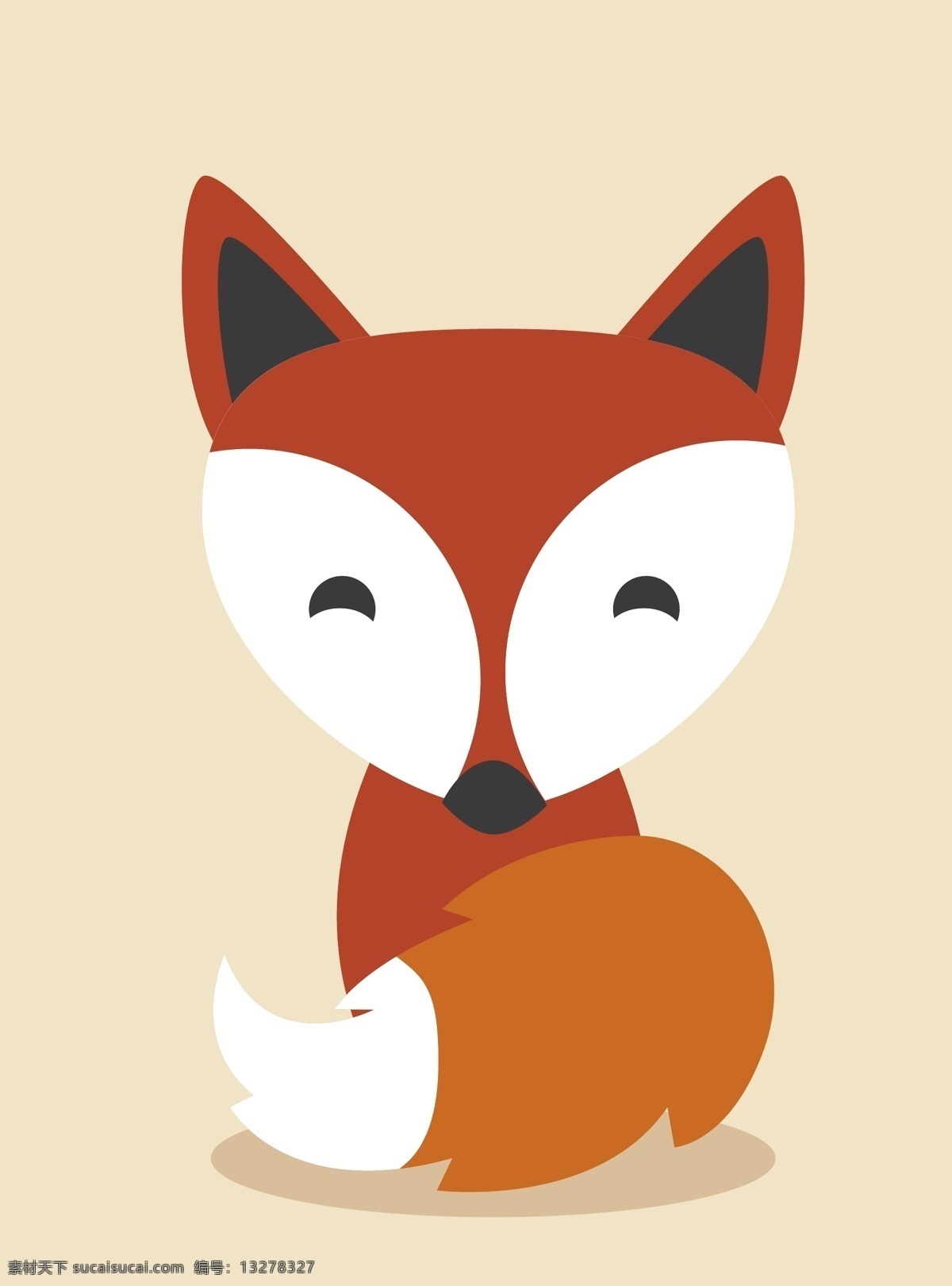卡通狐狸 卡通动物 野生动物 五颜六色 可爱 漂亮 哺乳动物 狐狸 生物世界