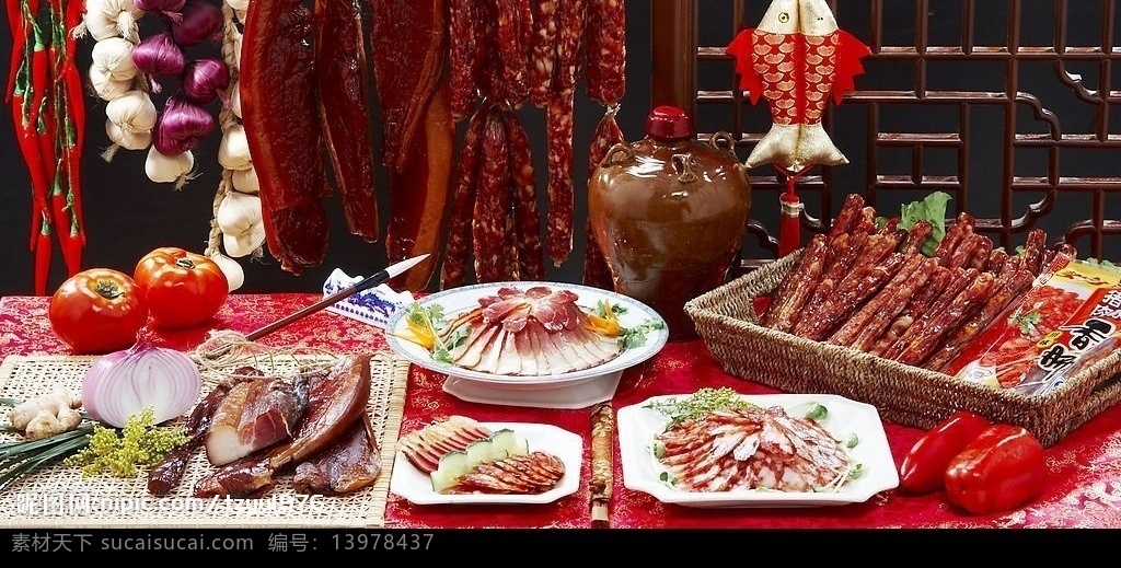 香肠腊肉 腌腊 食品餐饮 蔬菜 鱼 食品 餐饮 美食 传统美食 食品素材 餐饮美食 摄影图库