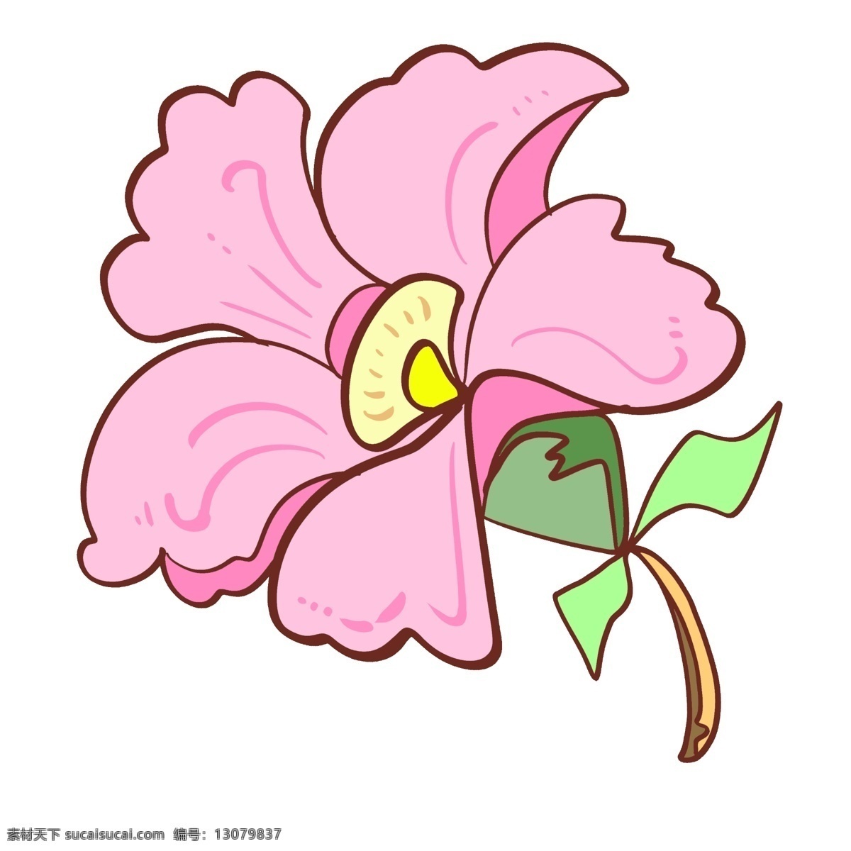 粉色卡通花朵 粉色 花朵 植物