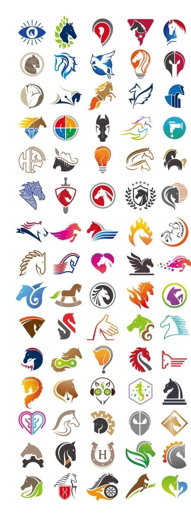 简易马图标 立体 logo 商标设计 标志设计 logo图形 创意 时尚logo logo设计 标志图标 矢量素材 马 ai图标 网页小图标
