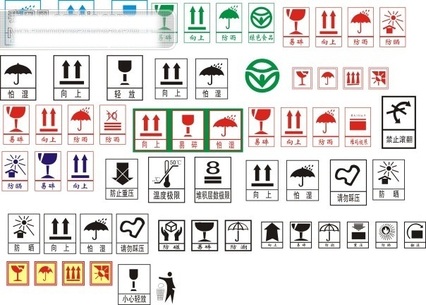 各类 纸箱 专用 标志