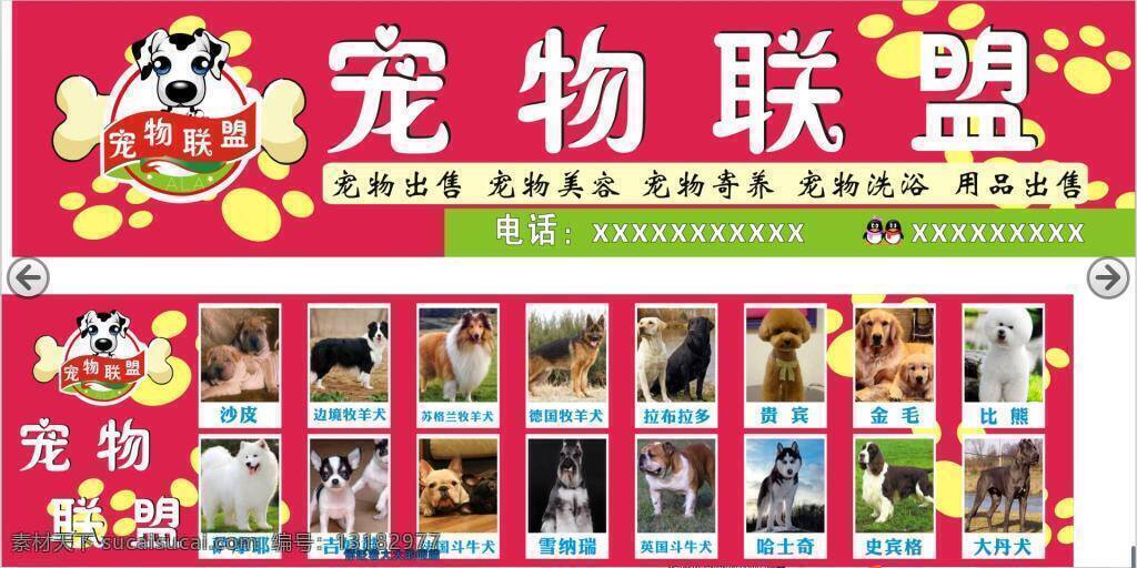 宠物联盟展板 宠物 爱宠 沟 毛 展板 喷绘