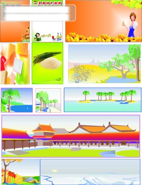 通用展版 矢量图 矢量 花纹 花边 底纹 边框 其他矢量图 白色