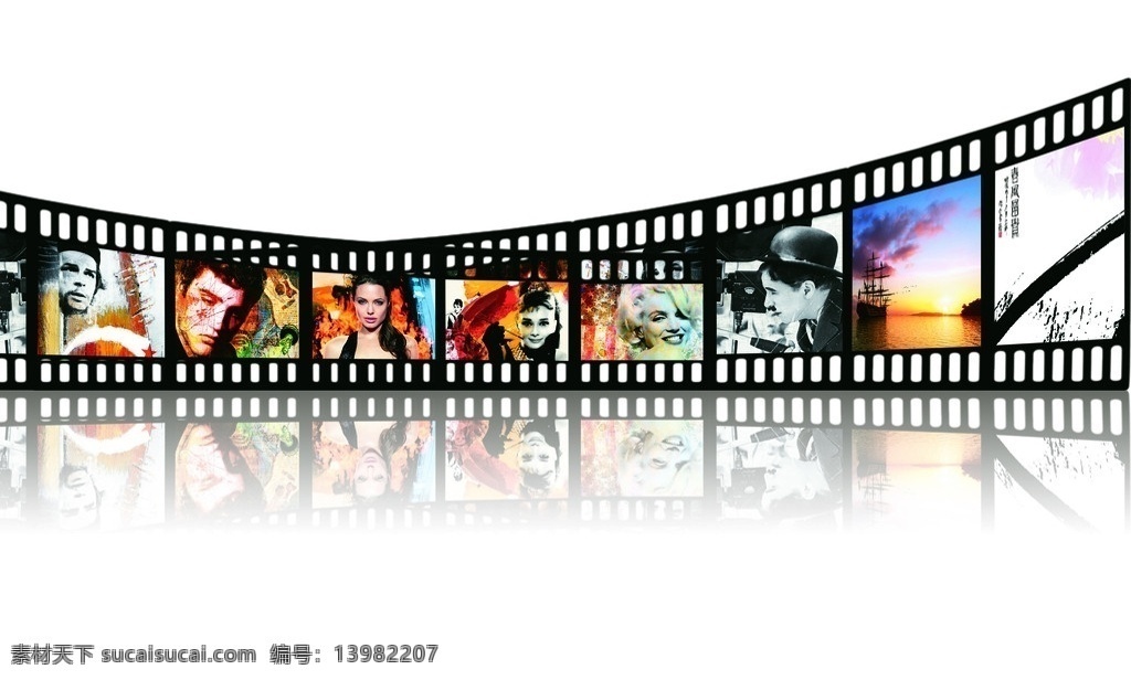 电影胶片 放映 黑白胶片