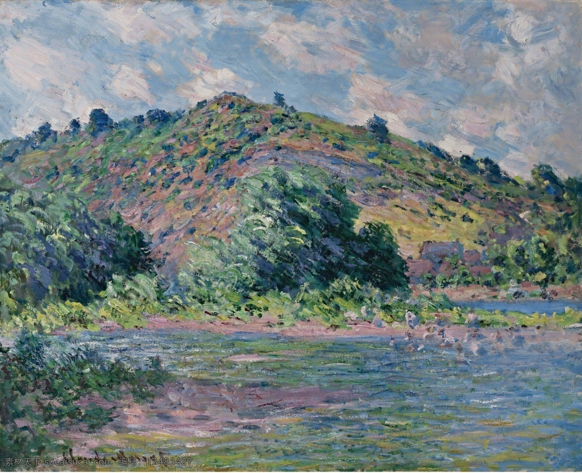 大师 画家 风景画 静物 油画 建筑 装饰画 portvillez at seine the of banks monet claude 人物 高清 西方 国外 现代 家居装饰素材