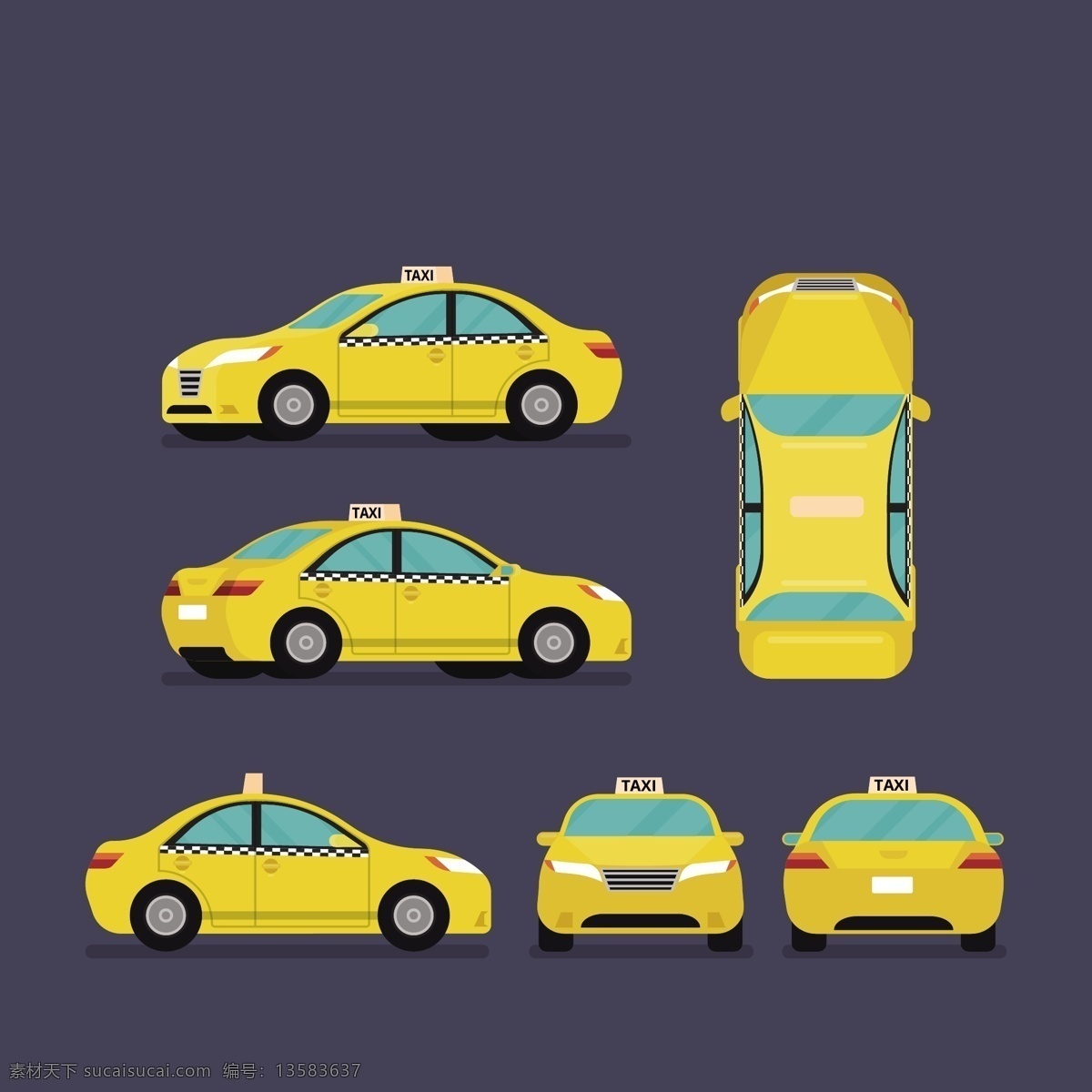 黄色 卡通 小轿车 元素 卡通汽车 汽车 矢量图 汽车卡通 汽车文化 汽车宣传 失量 矢量汽车 小汽车