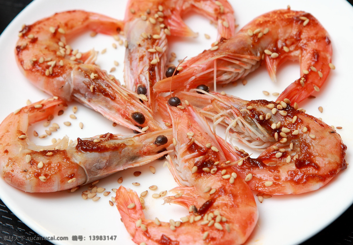 日料干烧海虾 日式 海虾 日本料理 组合 套餐 餐饮美食