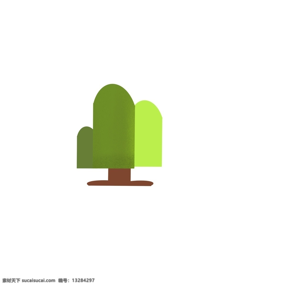 卡通 扁平化 柳树 免 抠 可爱 可爱柳树 扁平化风格 绿色 绿色柳树
