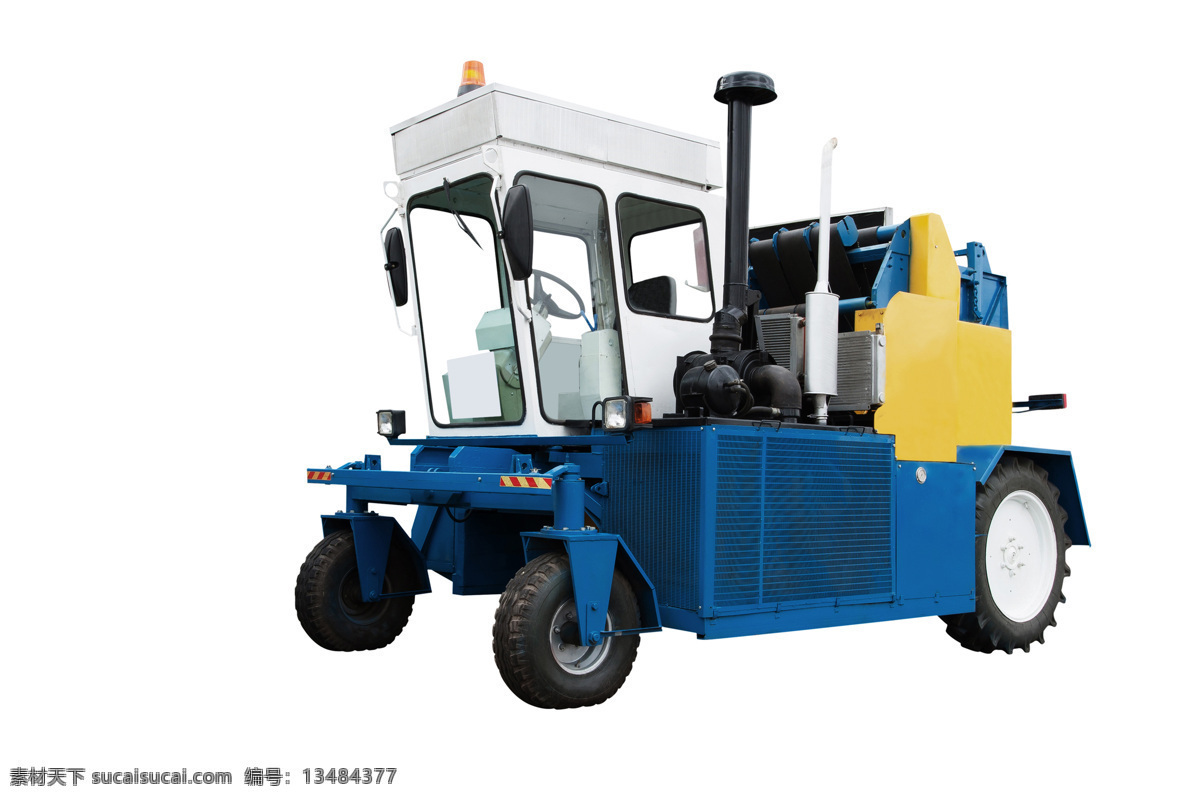 蓝色 农用 拖拉机 农用机器 农用车 农用工具 农业科技 现代科技 农业生产