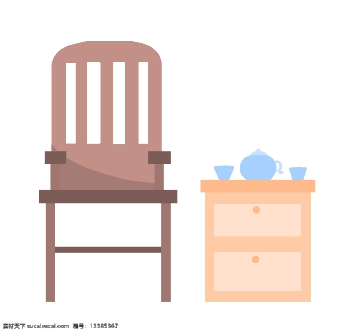 木制 不可或缺 家具 椅子 边柜 茶具