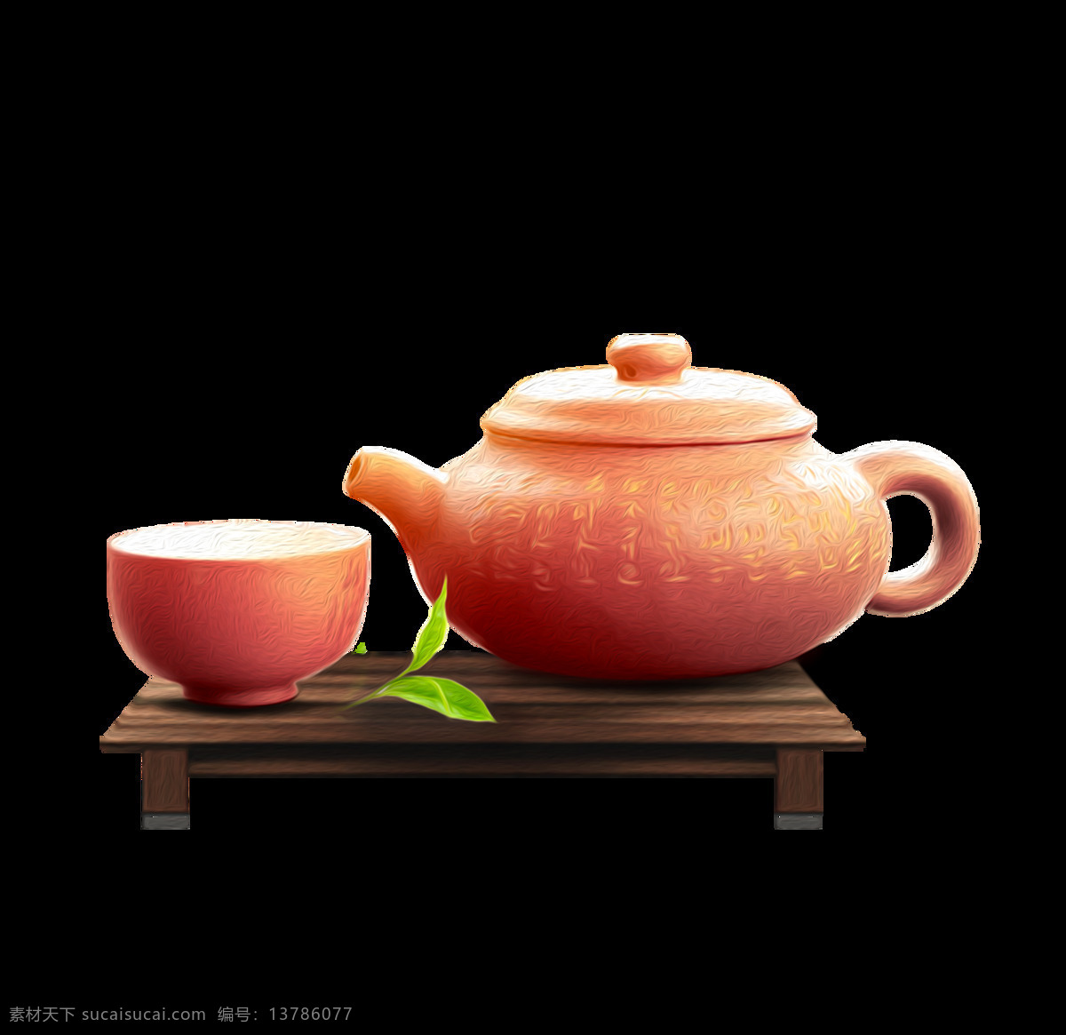 质感 茶壶 茶杯 装饰 茶叶 桌子 茶香