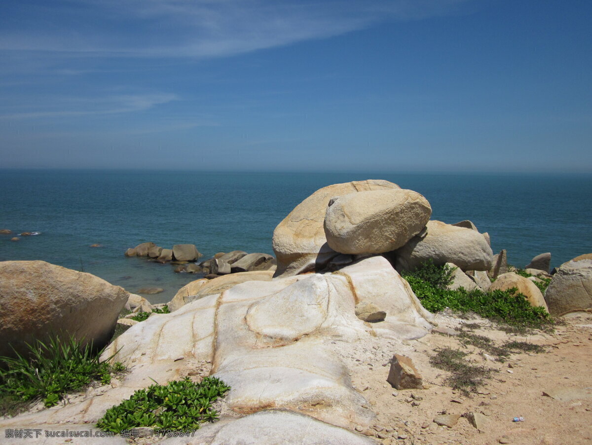 抽象画廊 海景 石头 蓝天白云 海边 海天一色 风景 天然石头 自然风景 自然景观