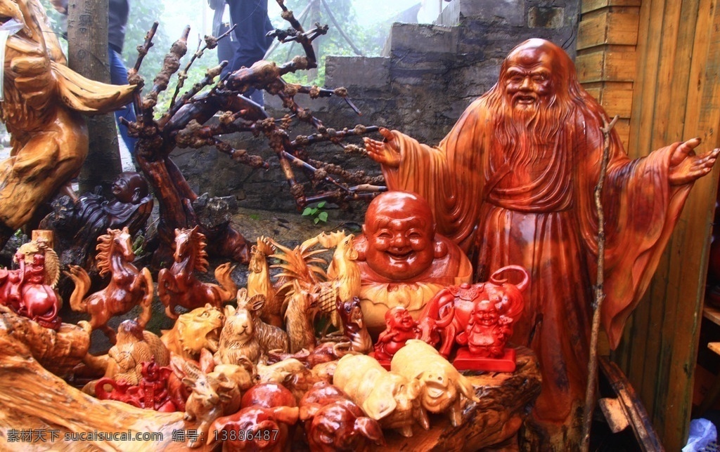 世界地质公园 张家界 木雕 艺展 木雕艺术展 湖南 张家界景区 旅游胜地 自然风光 张家界风景 金鞭溪 袁家界 天子山 山峯 溪水 云雾 峯林 常州 元旦春节灯展 文化艺术 传统文化