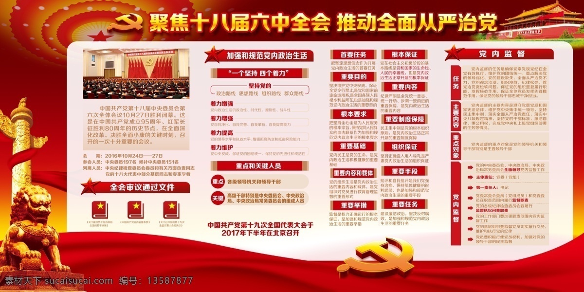 十 八 届 六中全会 展板 十八届 六中 全会