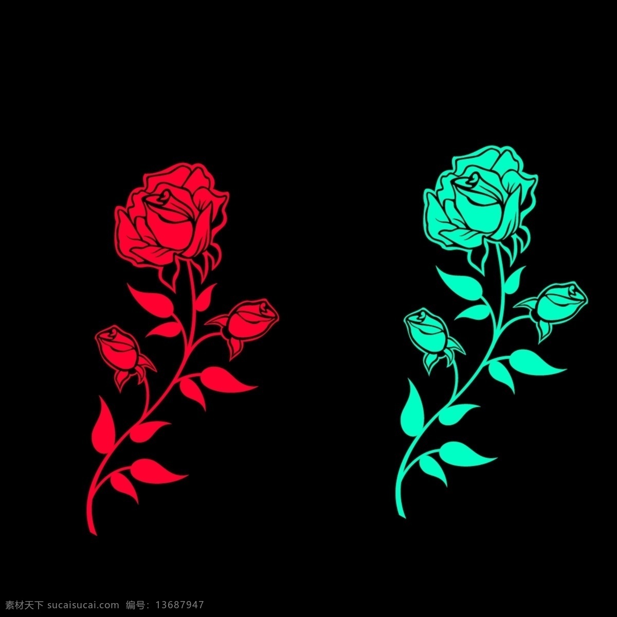 玫瑰 底纹 花朵 卡通素材 可爱 玫瑰花 psd源文件