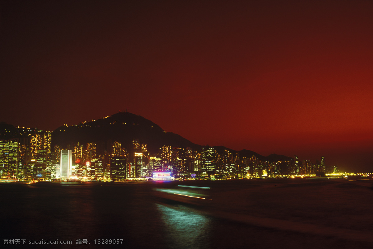 繁华 香港 夜景 城市风光 高楼大厦 建筑 风景 繁荣 城市夜景 海面 大海 灯火辉煌 摄影图 高清图片 环境家居