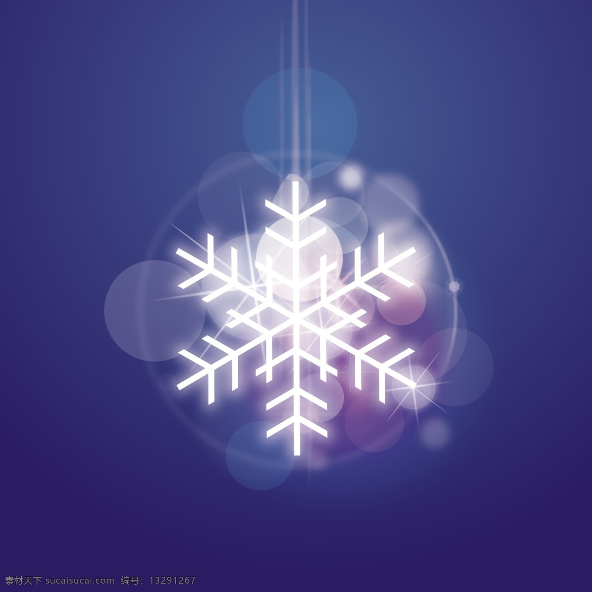 唯美雪花 雪花 星光 唯美 梦幻 蓝色