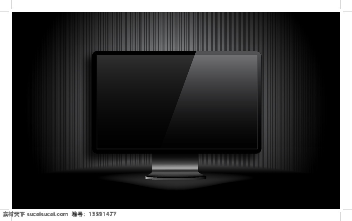 高清 液晶电视 矢量图