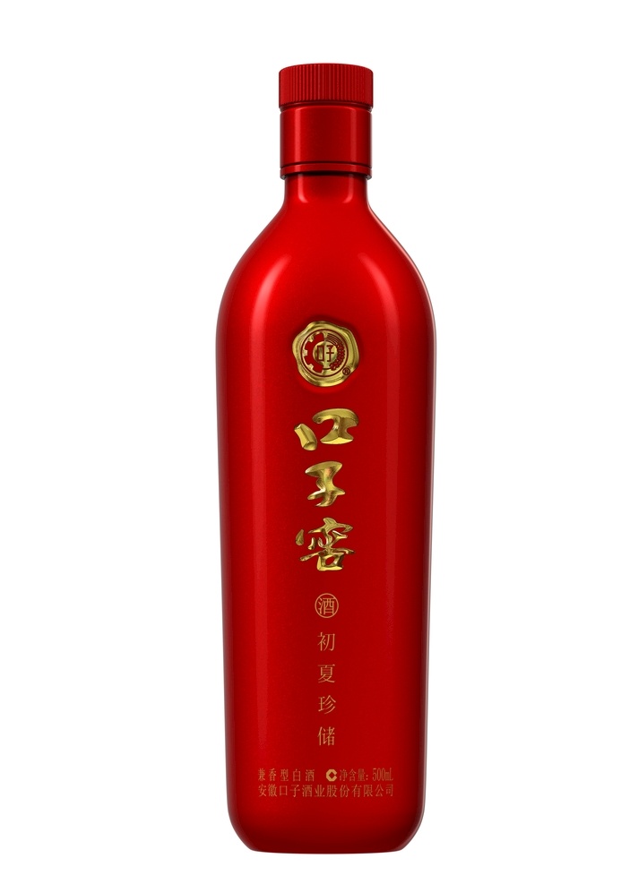 口子 窖 初夏 珍 储 口子窖 酒瓶 产品图 包装设计 白酒 餐饮美食 饮料酒水