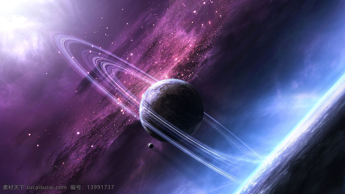 梦幻 宇宙 星球 背景 蓝色渐变 星系 海报 广告