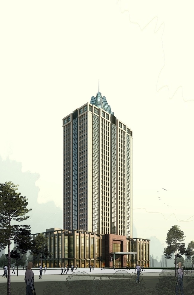 欧式酒店 建筑 效果图psd 建筑效果图 鸟瞰效果图 酒店效果图 模型 酒店模型 建筑景观 效果图 城市建筑 公共建筑 建筑外观 环境设计