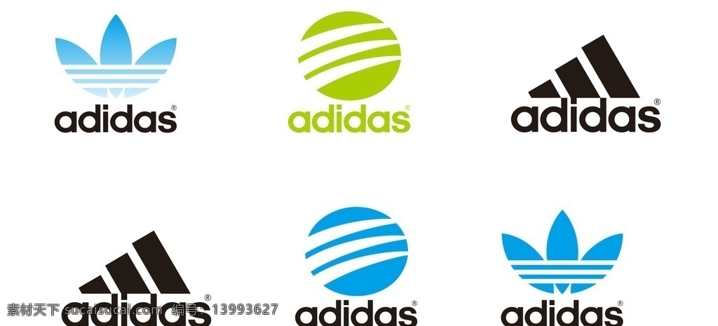 阿迪达斯 logo 三叶草 三条纹标志 三砖logo 运动表现系列 运动传统系列 运动时尚系列 标志图标 企业 标志