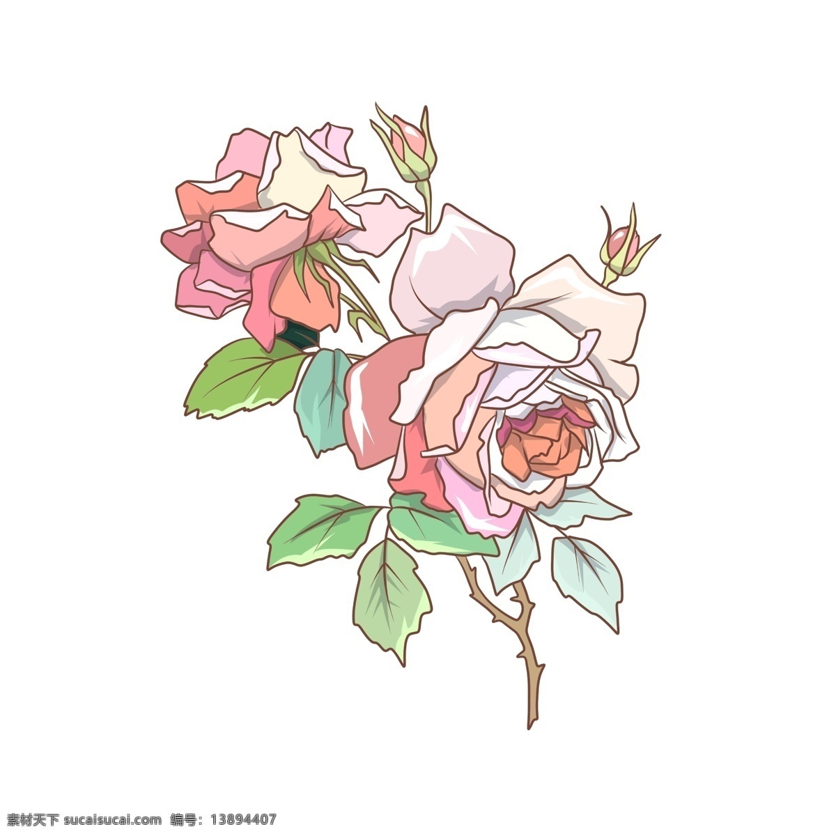 卡通 可爱 小清 新手 绘 风 花卉 插画 卡通鲜花 花朵 小清新 简笔画鲜花 手绘风 小清新鲜花 装饰 花店 清新花卉