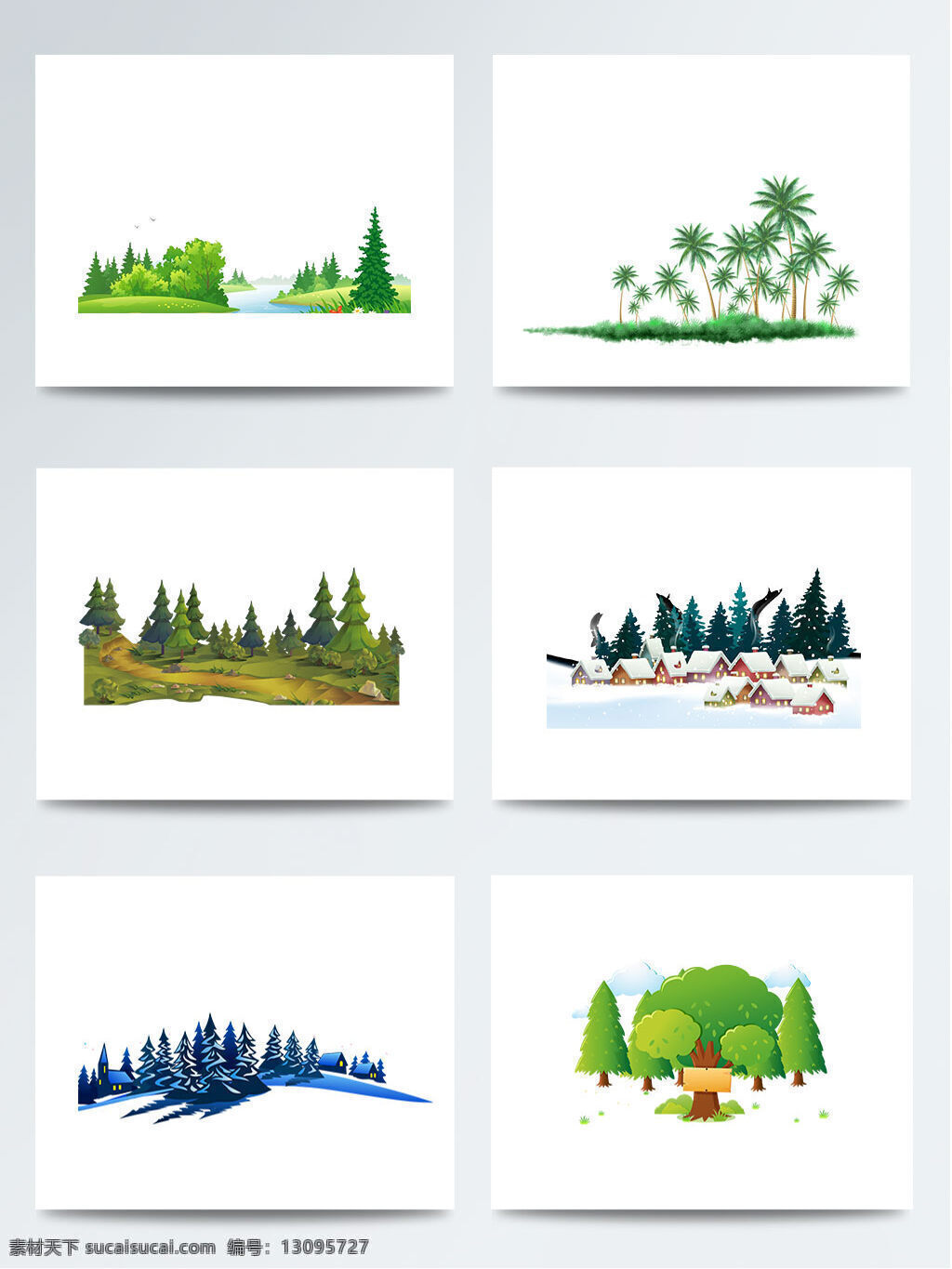 湿地 日 卡通 自然风景 树林 元素 插画 冬季树林 风景 环境 卡通人物 卡通植物 蓝色 绿色 森林 山峰 湿地日 树木