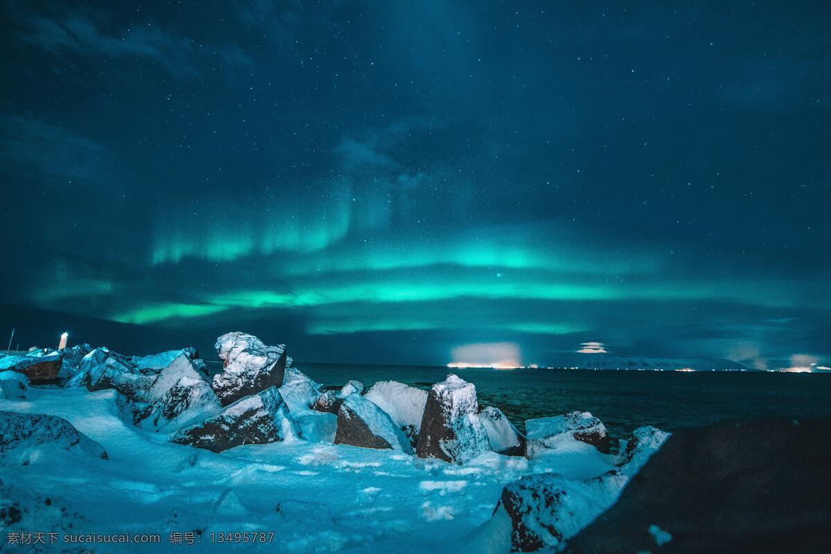 北极 极光 光效 大自然 风景 大自然风景 自然景观 自然风景