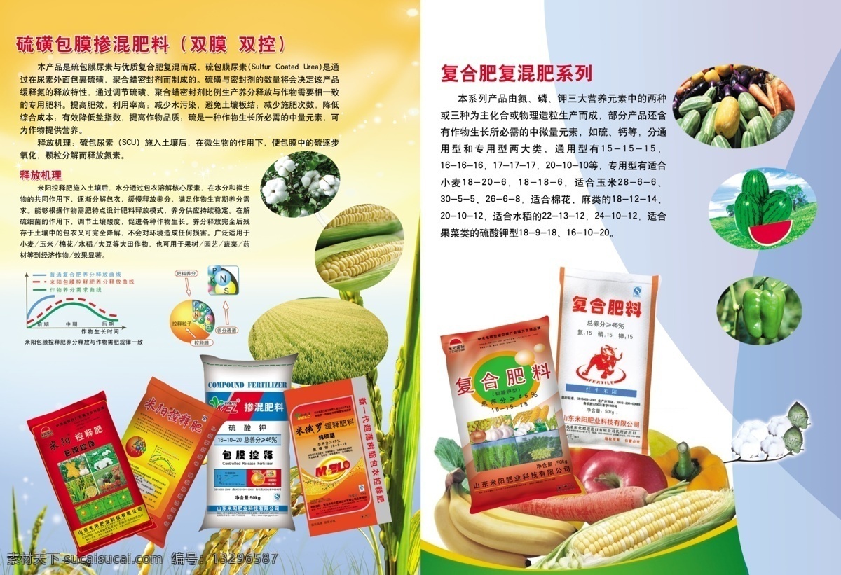 肥料彩页 复合肥 西瓜 玉米 dm宣传单 广告设计模板 源文件