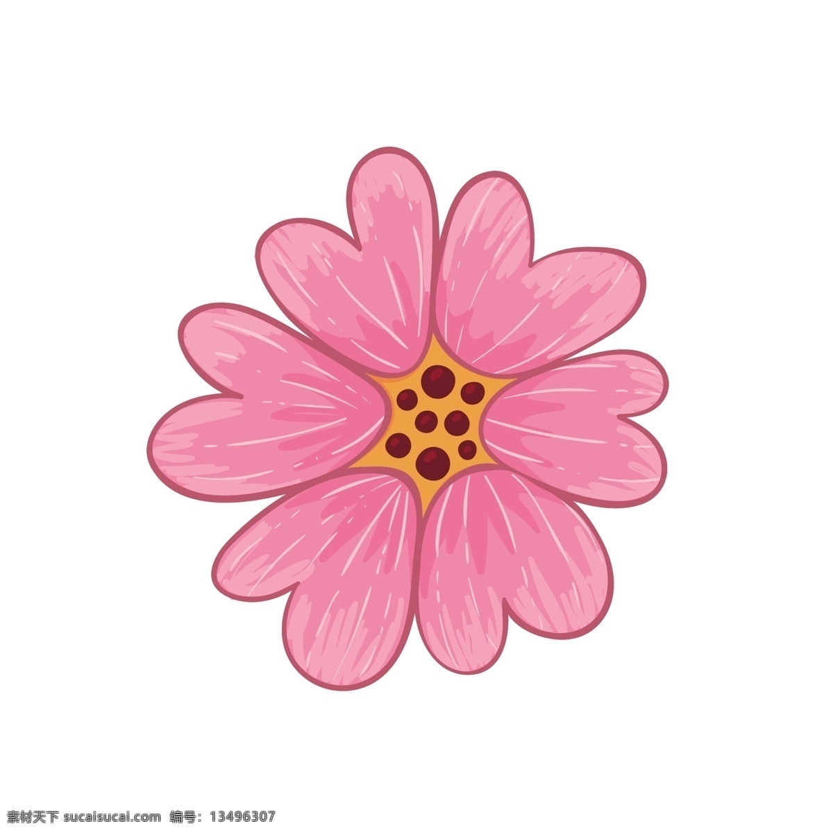 粉色 花朵 俯视 矢量 卡通 卡通花朵 可爱 漂亮 漂亮花朵 美丽花朵 粉色的花朵 浪漫 浪漫花朵