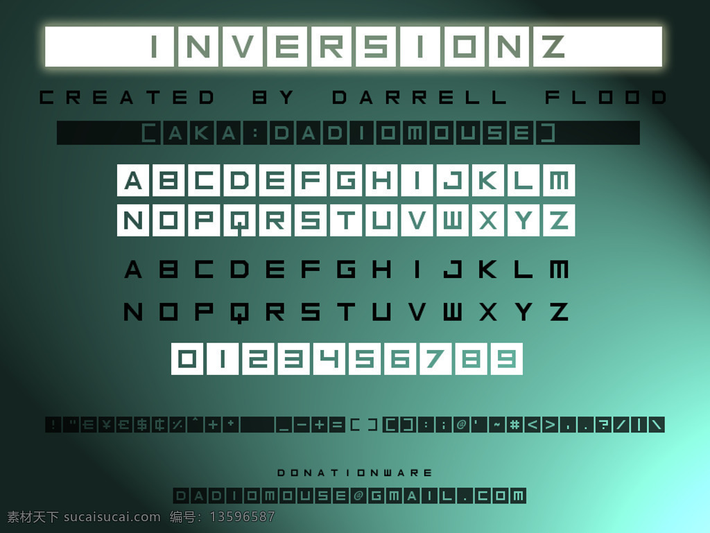 inversionz 字体 达雷尔洪水 斜体 otf inversionzitalic truetype opentype 后记 eot ttf 光学传递函数 adobe postscript 青色 天蓝色