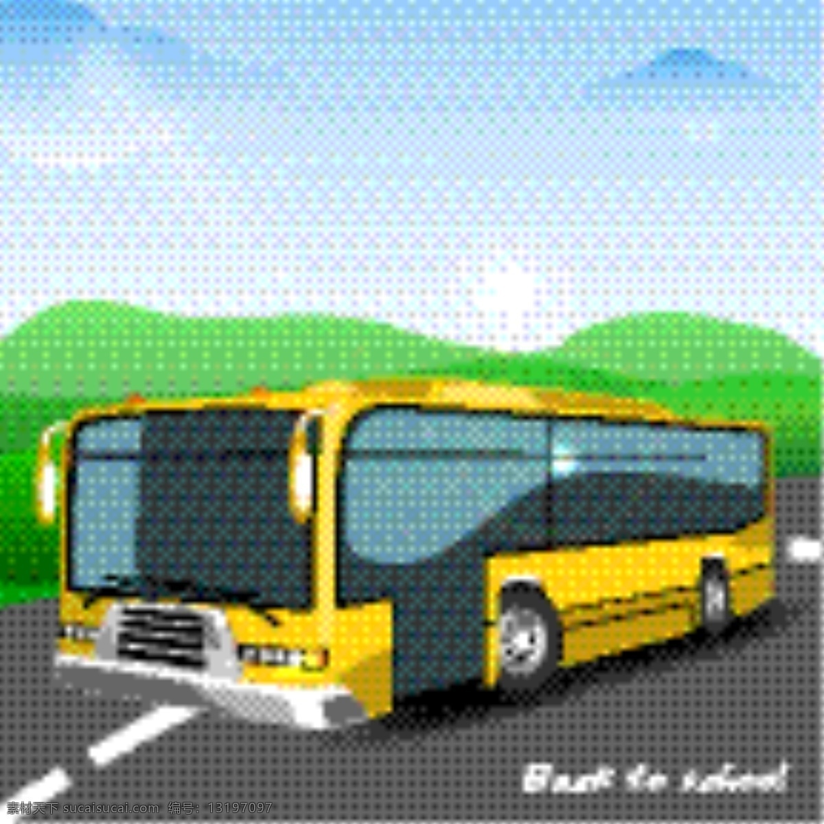 传统 校车 抽象 背景 矢量图 其他矢量图