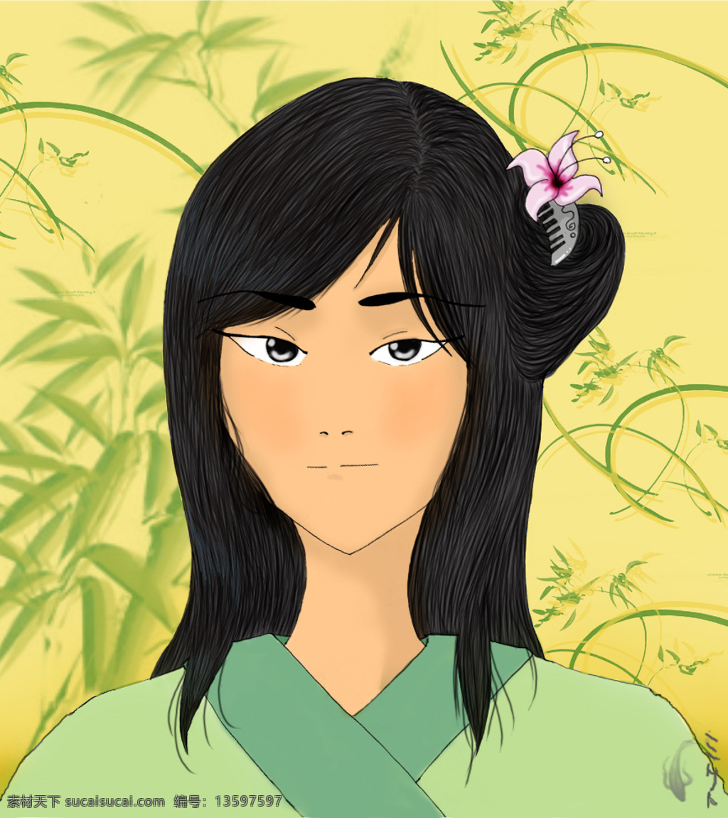 mulan 中国 ps笔刷