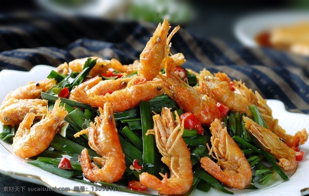 韭香小河虾 美食 传统美食 餐饮美食 高清菜谱用图