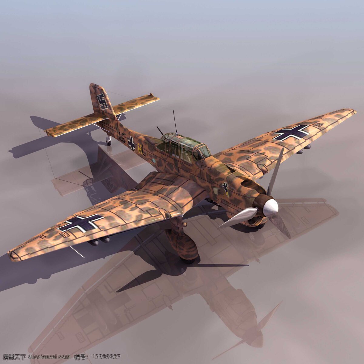 wwii bomber german stuka b 俯冲 轰炸机 纳粹 容克 型 junkers 军事模型 空军武器库 3d模型素材 其他3d模型