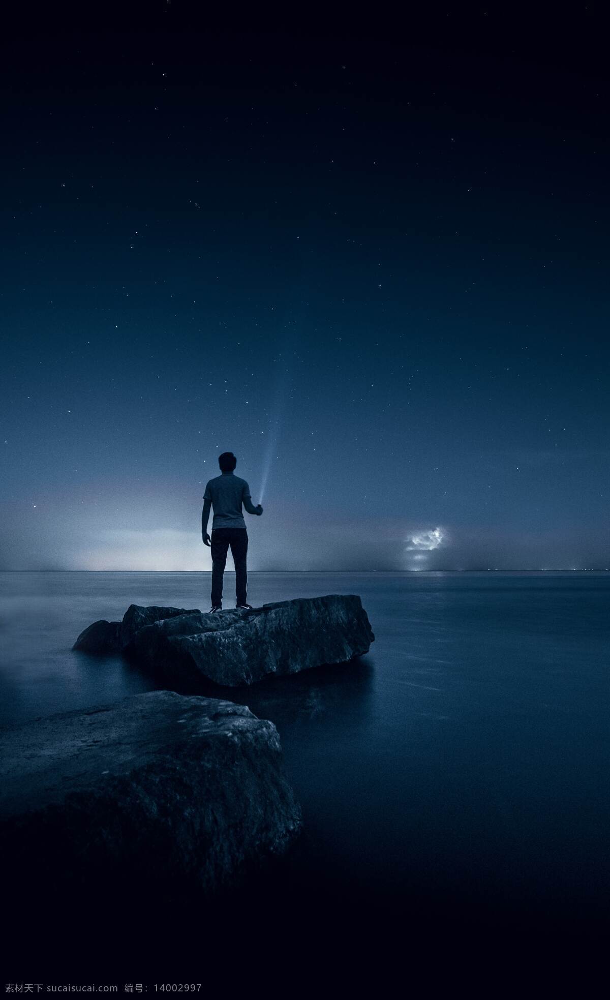 星空 夜空 黑色 背影 背景 人物 自然景观 自然风景