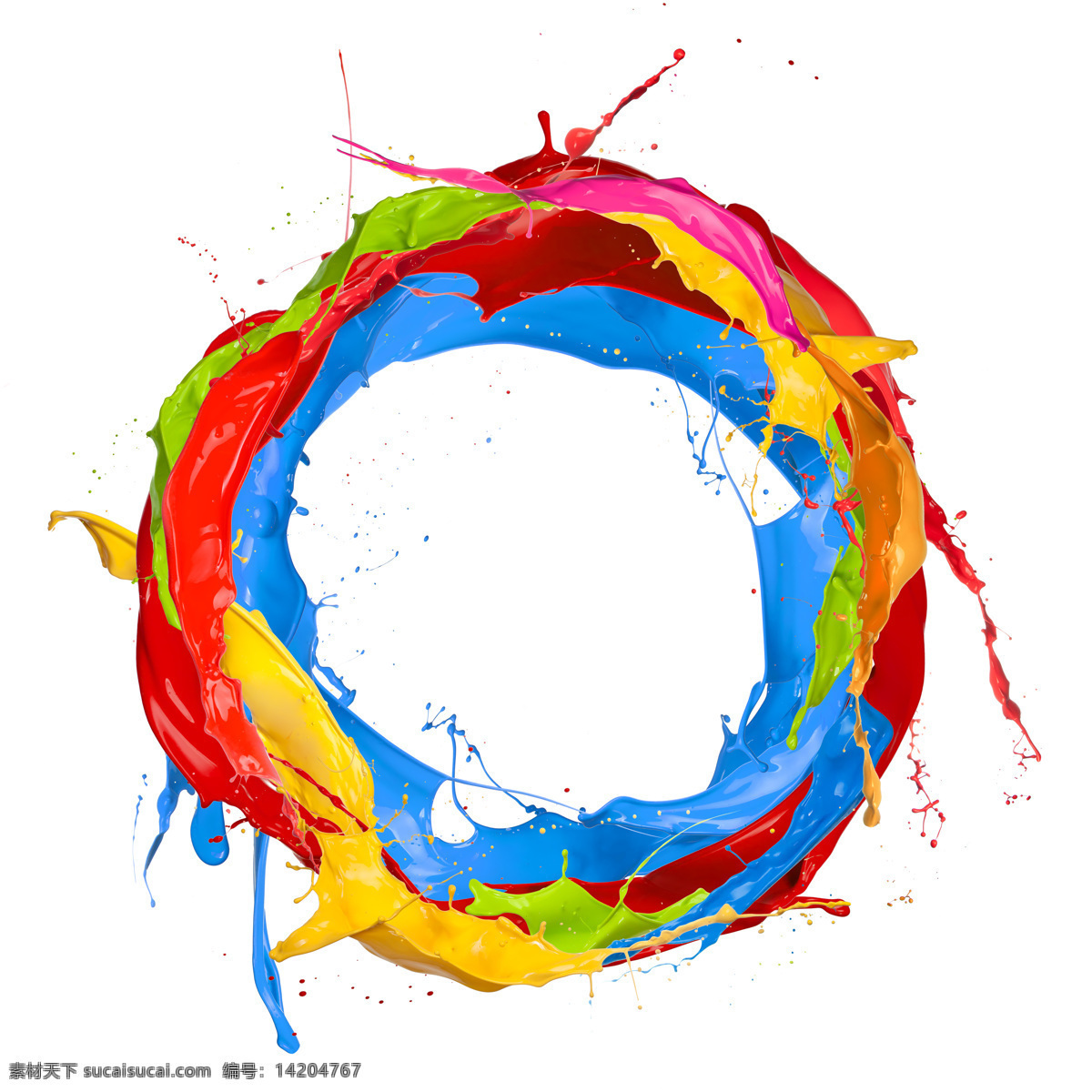 彩色油漆圆圈 圆圈 背景 彩色 涂料 颜料 其他类别 生活百科 白色